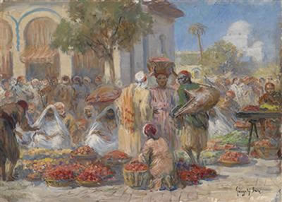 Oriental Market Scene