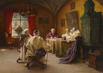 Scriptorium by Richard Linderum - Auction record, sale price, and art valuation. Compare with similar artists and explore comparable artworks.