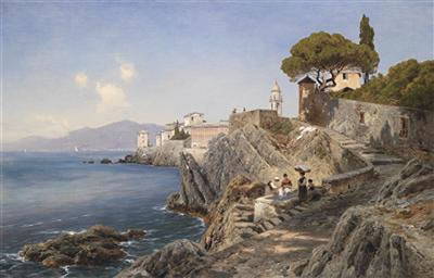 On the Coast near Sturla by Genoa by Ascan Lutteroth - Auction record, sale price, and art valuation. Compare with similar artists and explore comparable artworks.
