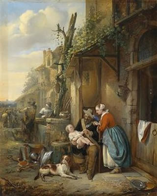 Sample artwork by Adrien (Adrian) Joseph Verhoeven-Ball (1824 - 1882), known for figure, genre, still life painting - View similar artists and auction records