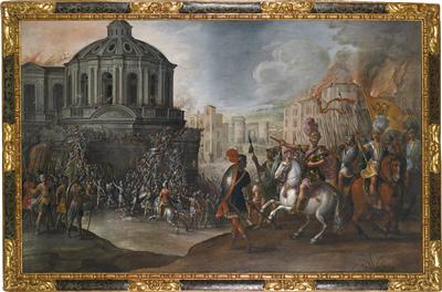 A siege, the Sack of Rome?