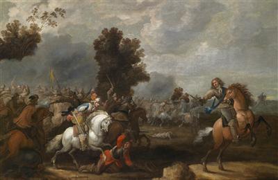 Two scenes depicting battles between Imperial and Swedish troops ( a pair) by Johan Philip Lembke - Auction record, sale price, and art valuation. Compare with similar artists and explore comparable artworks.