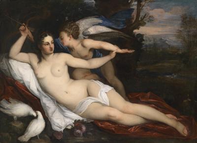 Venus and Cupid in a landscape by Giacinto Calandrucci - Auction record, sale price, and art valuation. Compare with similar artists and explore comparable artworks.