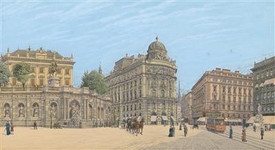 Der Albertinaplatz mit dem Philipphof