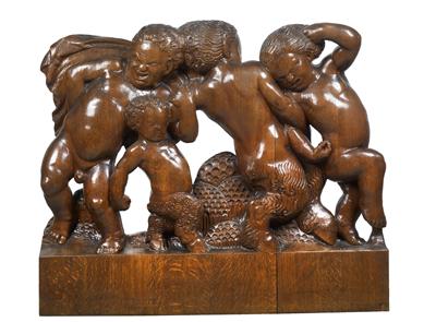 A large group of fauns