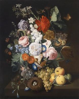 Bouquet of Flowers with Bird's Nest