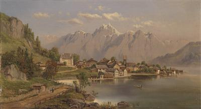 View of Zell am See by Edmund Hod - Auction record, sale price, and art valuation. Compare with similar artists and explore comparable artworks.