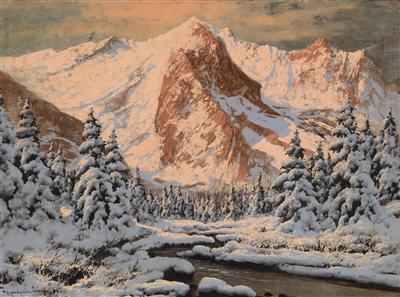 Landscape in Winter in the Evening Light