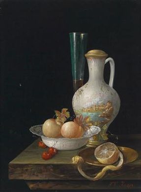 Still Life with Fruit and Decorative Elements