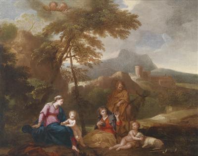 The Holy Family with Saint Elizabeth and the Infant Baptist in a landscape