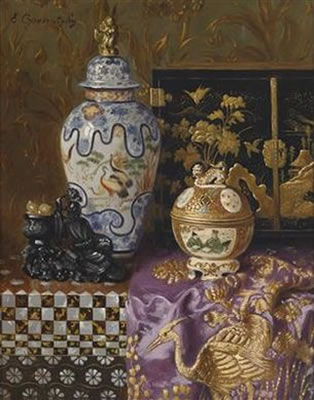 Still Life with Asian Objects by Ernst Czernotzky - Auction record, sale price, and art valuation. Compare with similar artists and explore comparable artworks.