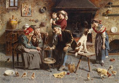 Amusing Stories by Eugenio Edouardo Zampighi - Auction record, sale price, and art valuation. Compare with similar artists and explore comparable artworks.