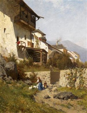 "Motiv aus Murau, Steiermarkt" (Scene from Murau, Styria)