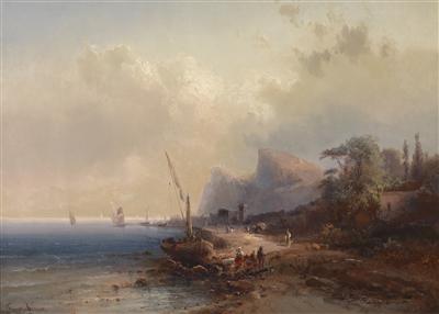 Sample artwork by Franz Emil Krause (1836 - 1900), known for landscape, coastal painting - View similar artists and auction records