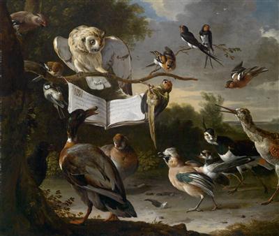 Das Vogelkonzert by Melchior de Hondecoeter - Auction record, sale price, and art valuation. Compare with similar artists and explore comparable artworks.