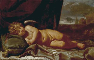 Schlafender Amor in einer Landschaft by Lorenzo Pasinelli - Auction record, sale price, and art valuation. Compare with similar artists and explore comparable artworks.