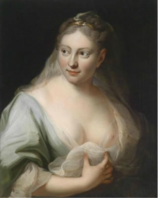 Portrait of a lady in an antiquising costume