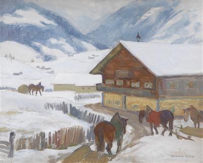 "Winter Landscape", according to label on the reverse