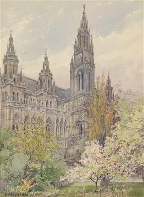 A view of the Vienna town hall