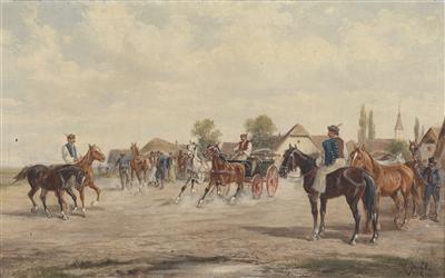 Horse Market outside a Hungarian Village