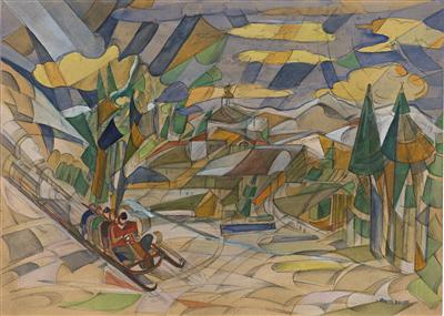 Discesa in Tirolo by Uberto Bonetti - Auction record, sale price, and art valuation. Compare with similar artists and explore comparable artworks.
