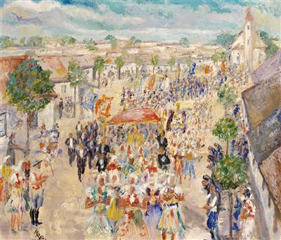 Corpus Christi in Zurndorf, Burgenland by Rudolf Raimund Ballabene - Auction record, sale price, and art valuation. Compare with similar artists and explore comparable artworks.