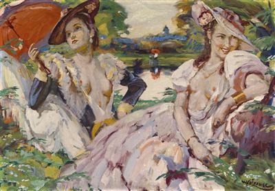 Sample artwork by Vlastimil Kosvanec (1887 - 1961), known for impressionist and post-impressionist elements in his works, portrait painting - View similar artists and auction records