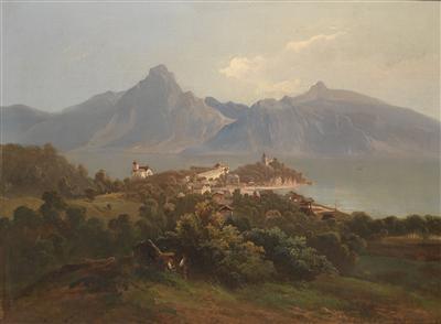 View of Traunkirchen by Theodor Freiherr von Ehrmanns - Auction record, sale price, and art valuation. Compare with similar artists and explore comparable artworks.