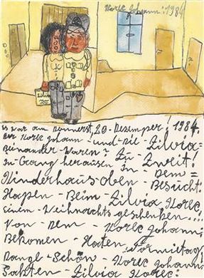 "Ziliega and Korec Johann love each other - so much?..."/"It happened on Thursday, 20 December 1984...", (2 sheets)