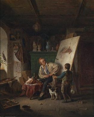 In the Studio by Karl von Enhuber - Auction record, sale price, and art valuation. Compare with similar artists and explore comparable artworks.