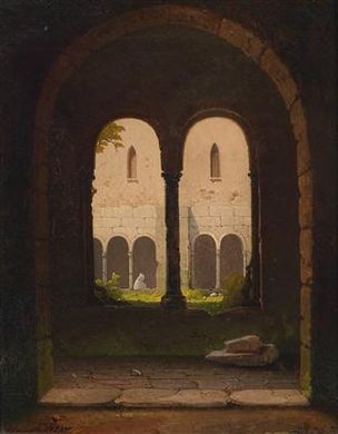 View Into a Monastery Courtyard by Gustav Haugk - Auction record, sale price, and art valuation. Compare with similar artists and explore comparable artworks.