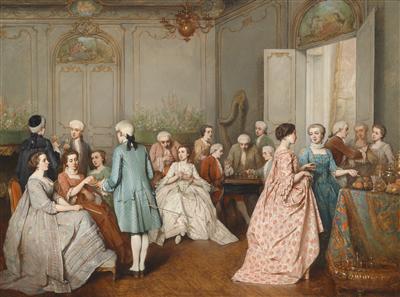 Elegant Society by Benjamin Eugène Fichel - Auction record, sale price, and art valuation. Compare with similar artists and explore comparable artworks.