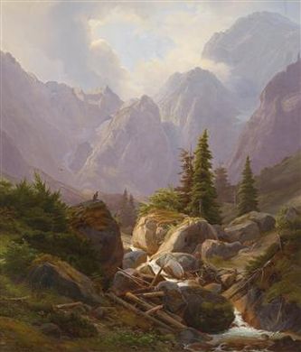 "Das Eisthal bei St. Bartolomä am Königssee"