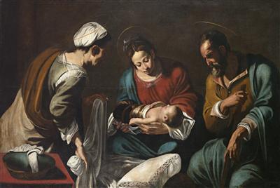 The Madonna adoring the Christ Child with Saint Joseph and Saint Anne