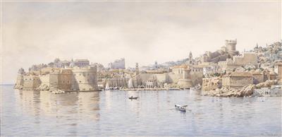 A view of Dubrovnik seen from the sea