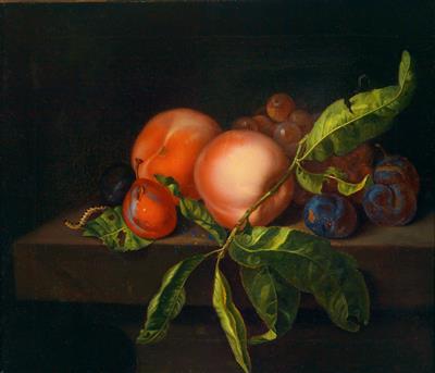 Still life with a peach and plums by Paul Liegeois - Auction record, sale price, and art valuation. Compare with similar artists and explore comparable artworks.
