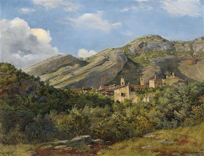 View of a Small Mountain Village