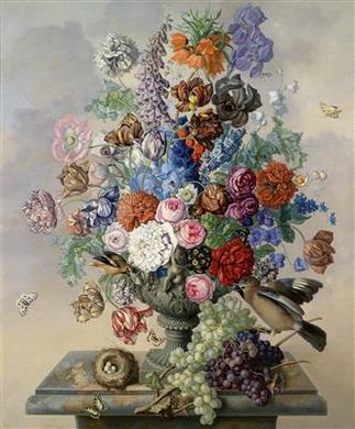 Large Flower Piece with Birdsnest