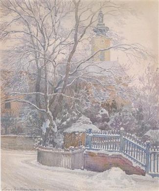 Sample artwork by Hans Gotzinger (1867 - 1941), known for painting, watercolor, genre, veduta - View similar artists and auction records