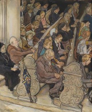 Suday service by Alfred Gerstenbrand - Auction record, sale price, and art valuation. Compare with similar artists and explore comparable artworks.