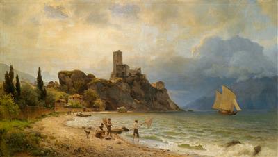 In the Bay von Malcesine by Carl Von Der Hellen - Auction record, sale price, and art valuation. Compare with similar artists and explore comparable artworks.