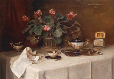 Still Life with Cyclamen and Decorative Objects