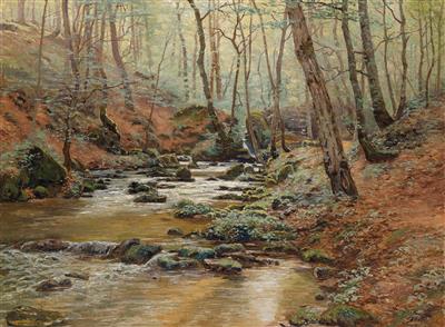 Woodland Stream by Leon Delderenne - Auction record, sale price, and art valuation. Compare with similar artists and explore comparable artworks.