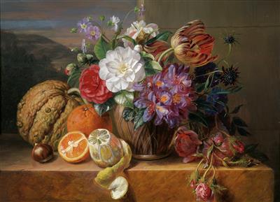 Still Life of Flowers and Fruit
