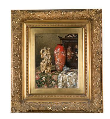 Still Life with Asian Vase and Ivory Figure