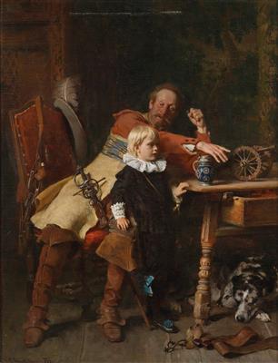 Sample artwork by Gabriel Von Hackl (1843 - 1926), known for portrait, genre and figure painting, teaching - View similar artists and auction records