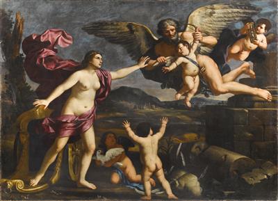 Venus, Cupid and Chronos by Giacinto Gimignani - Auction record, sale price, and art valuation. Compare with similar artists and explore comparable artworks.