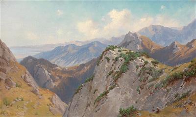 View from the Kampenwand to the Chiemsee by Heinrich Von Reder - Auction record, sale price, and art valuation. Compare with similar artists and explore comparable artworks.