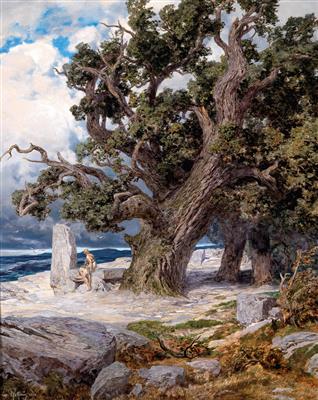 "Eiche am nordischen Strand" ["oak tree on a northern beach"]