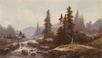 Sample artwork by Julius Zopf (1838 - 1897), known for landscape painting - View similar artists and auction records